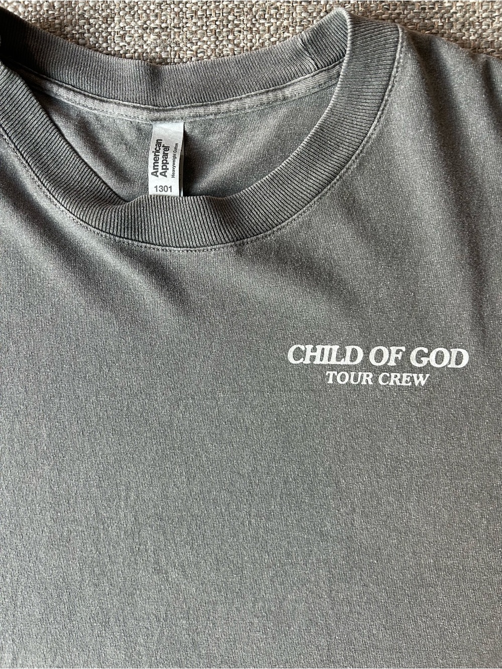Forrest Frank American Apparel Gray 'Child of God Tour Crew' Short Sleeve T
